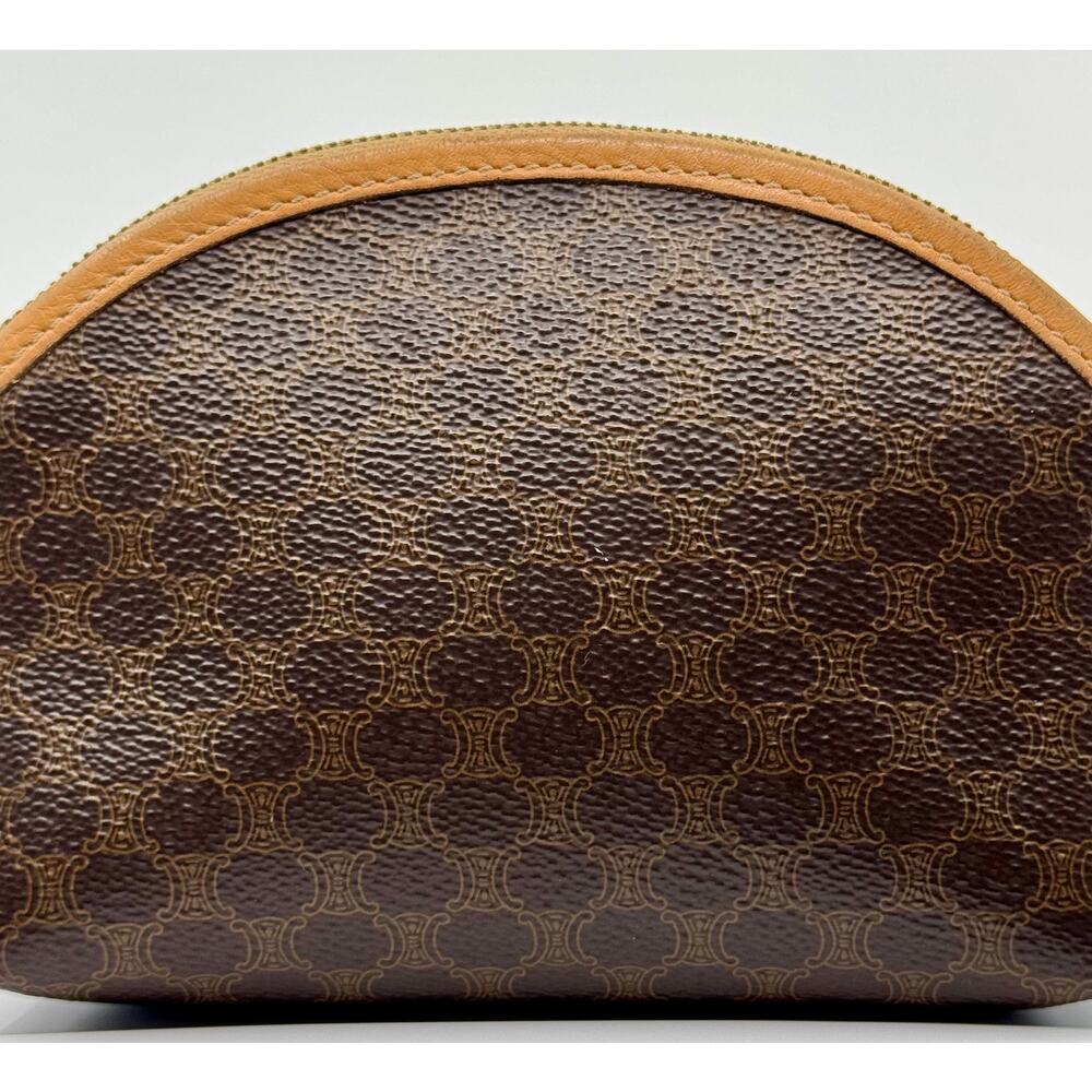 Celine Vintage Monogram Canvas Cosmetic Pouch